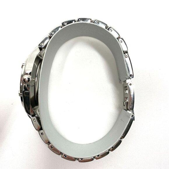 Glamour Bracelet Style Analog Watch With Crystals & Mother of Pearl Face Silver - Picture 6 of 13